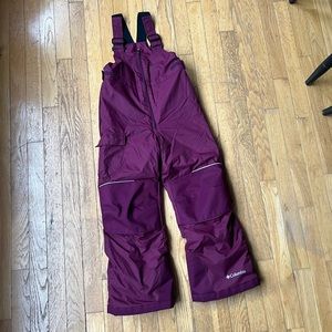 Columbia Kid’s burgundy snow pants in size Small (8)